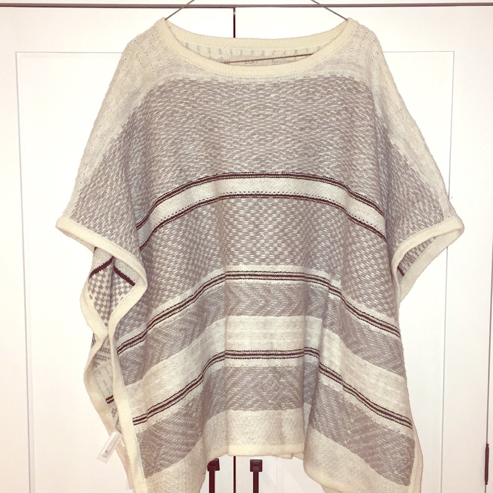 Striped poncho